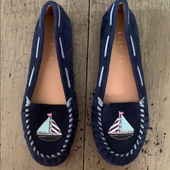 TALBOTS Indigo Blue Everson Novelty Mocassins - Picture 2 of 12